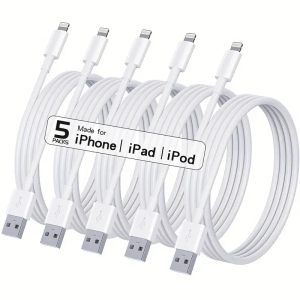 3PCS 5PCS MFi Certified USB to Lightning TPE Cable Fast สายชาร์จ sfor iPhone14 13 12 11Pro X 8 สําหรับ iPad สีขาว 1M 2M 3M