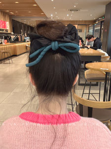 Elegant Brown Bowtie Hair Ties for Women Retro Spiral Elastic Hair Bands High Ponytail Hair Rings Cute Ball Headscarves