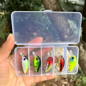Bộ 5 Mồi Câu Cá Crankbait 3.8G Topwater Minnow Bộ Mồi Nhân Tạo Cứng Cho Cá Hồi Bass Cá Rô Pike - Casting Wobblers