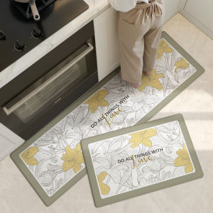 Leather Oil-proof Water-resistant Non-slip Easy-clean Kitchen Mat