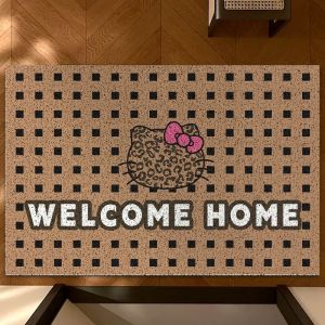 Khăn Lau Chân Hình Mèo Họa Tiết Da Báo Dễ Vệ Sinh Chống Bụi Bẩn Có Thể Cắt Chống Trượt Chống Mài Mòn Dùng Trong Nhà