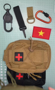 [Hỏa Tốc TPHCM] Túi xách EDC Chiến Thuật đeo hông đựng đồ đa năng có mặt Loop để dán Patch Velcro