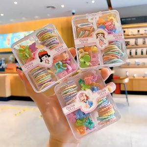 Satu Keluarga Karet Jepit Box Gift Set 4 Sekat Colorfull C1122 Set Ikat Rambut Jepitan Karakter Anak