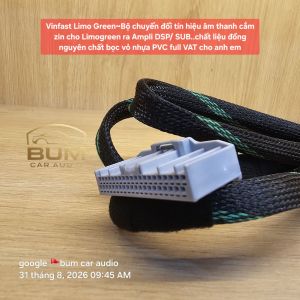 Vinfast Limo Green~Bộ chuyển đổi tín hiệu âm thanh cắm zin cho Limogreen ra Ampli DSP/ SUB..chất liệu đồng nguyên chất bọc vỏ nhựa PVC full VAT cho anh em