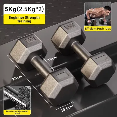 Hexagonal Dumbbells 5kg Pair