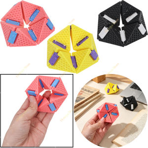3D Printed Texture Transformable Geometric Fidget Toy Foldable Infinity Flip Cube Stress Relief Sensory Puzzle Toys for Adults