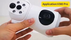 South Ocean CCTV Wireless CCTV Camera for House Battery Powered Dual Lens 8MP WiFi Camera CCTV Connect Phone Low Power Night Vision 360 Rotation IP Camera