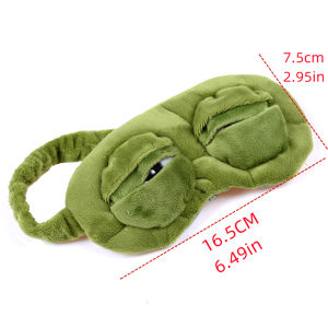 HNKMP | * New 3D Sad Frog Sleep Mask Natural Sleeping Eyeshade Cover Shade Eye Patch Women Men Soft Portable Blindfold Travel Eyepatch