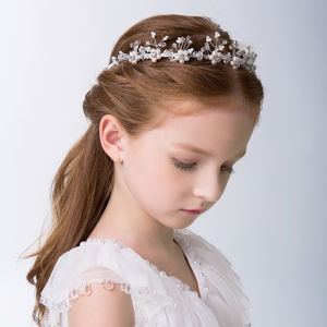 K-style Girls Hair Accessories Crown Little Flower Girl Bridesmaid Headdress Kids Performance and Show Princess Crown Birthday Gift Headband