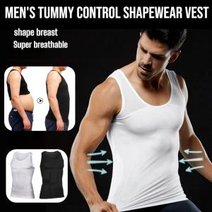 Mens Tummy Control Shapewear Vest Men Slimming Singlet Weight Loss Sweat Lifting And Body Shaping