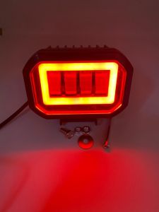 Lampu Tembak Daymaker 4 Mata LED Model Kotak 36 V Lensa 6D Mobil Motor Body Plastik