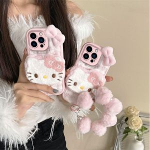 Kitty Cat Doll Compatible Huawei Pura70 Phone Case New P60 Autumn Winter Plush P50E Advanced P40 Womens Style P70 Ultra Cute Cartoon pro Full Cover Silicone P30 pro Anti-Fall Cover