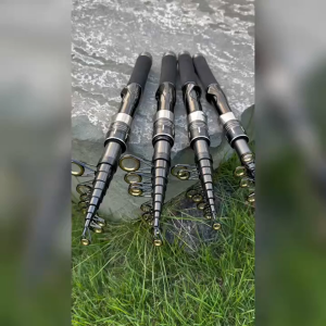 2.1m Portable Telescopic Fishing Rod Set with 5.2:1 Metal Spinning Reel Fishing Line & Lure Kit