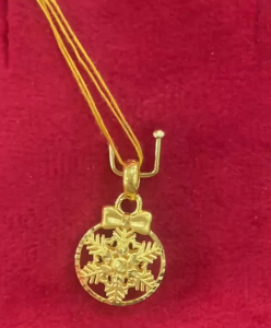 Poh Heng Jewellery 22K Snowflake Pendant in Yellow Gold[Price By Weight]