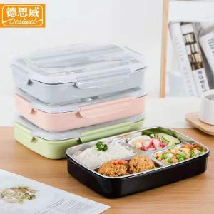 Insulated Food Warmer Lunch Box 304 Stainless Steel Partitioned