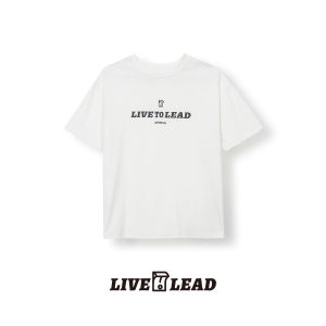 เสื้อยืดคู่รัก LIVETOLEAD ทรงหลวม แขนสั้น พิมพ์ลายตัวอักษรโลโก้สองสี ระบายอากาศได้ดี สำหรับผู้หญิง ฤดูร้อน 2025