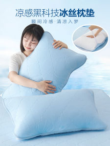New Summer Ultra-Cool Ice Silk Pillowcase Anti-Slip Not Detachable Children Single Pillow Cover Washable Fabric Durable
