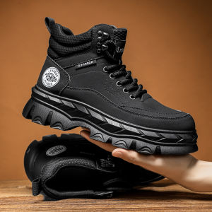 Mens Shoes 2024 New Arrival Autumn and Winter Velvet Warm Cotton Shoes Outdoor Wear-Resistant Non Slip Leisure Climbing Workwear Martin Boots