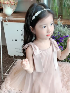 PRINCESS KESLI 1-9 Years Girls Dress For Kids Sleeveless Ruffles Birthday Party Tutu Dresses Korean Style For Kids Clothes