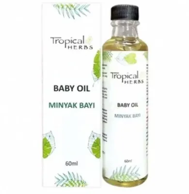 Tropical Herbs Baby Oil Tummy Minyak Herba Bayi Melegakan Angin dan Kembung Perut Massages (60ml)