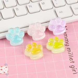 การ์ตูนน้ําแข็งส่องสว่างโปร่งใส Cat Claw DIY ครีมเจลเคสโทรศัพท์ Headpin Clip-on เรซิ่นอุปกรณ์เสริมสําหรับแฟชั่นเครื่องประดับ