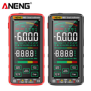 [2-Days delivery] Smart Digital Multimeter Touch Screen Electrical Capacitance Meter 6000 Counts AC/DC Rechargeable Flashlight Lighting Measuring Tools