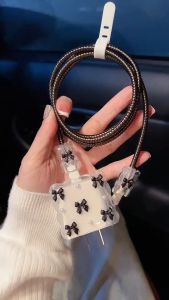ชุดเเต่งสายชาร์จ ชุดถนอมสายชาร์จ สำหรับสายชาร์ 18w 20w เคสหัวชาร์จ เคสอะเเดปเตอร์ 20วัต ตัวกันสายหัก
