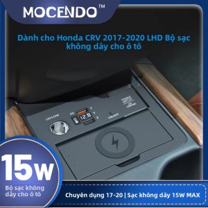 Tấm Sạc Không Dây QI 15W Cho Honda CR-V 2017-2020 Bộ Sạc Xe Hơi Nhanh Có Hộp Đựng Chất Liệu ABS Chống Cháy Màu Đen