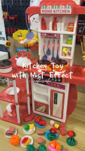 Ready Stock Kids Kitchen Pretend Play set with spraying mist effect. Kitchen Toy. Cooking Anak-anak masak mainan 儿童厨房玩具