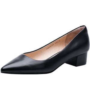 รองเท้าส้นสูงแบบสวมสำหรับผู้หญิง ทรงหัวแหลม หนังแท้ ทรงหัวแหลม รองเท้าทำงาน รองเท้าแฟชั่น รองเท้าหนัง รองเท้าฤดูใบไม้ผลิ