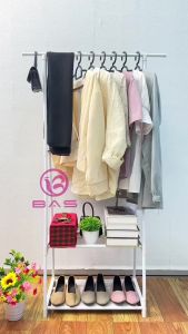 Triangle stand hanger baju rak pakaian serbaguna rak baju dengan 4 roda | Rak Baju 3 Susun | Rak Hanger Pakaian Serbaguna | Triangle Rak Stand Hanger Baju Serbaguna | Stand Rak Baju Stand Kuat Anti Karat