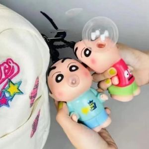 Crayon Shin-chan บีบของเล่น Spit Bubble Non Stick Shin-chan จี้น่ารักอะนิเมะ Super Soft เครื่องประดับช้า Rebound Vent ของเล่นผู้ใหญ่เด็ก