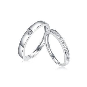 GRA s925 silver couple ring Moissanite diamond ring inlay fashion Korean ring promise of love couple gift jewelry