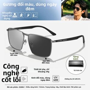 ZUOSHEN EYEWEAR | Kính Mát Chống Tia UV Cổ Điển Đổi Màu Khi Lái Xe
