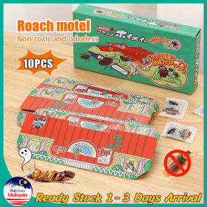 10PCS Cockroach Killer Lizards Trap Insect Trap Ubat Semut Insect Repellent Ubat Racun Cicak Pest Control Perangkap Lipas Insecticide-Free Bait Attract Cockroachs Favorite Food Strong Sticky Glue 蟑螂屋 蟑螂捕捉器