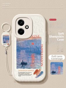 CIJING | Shockproof Full Coverage Phone Case with Cartoon Pattern Silica Gel and Lambskin