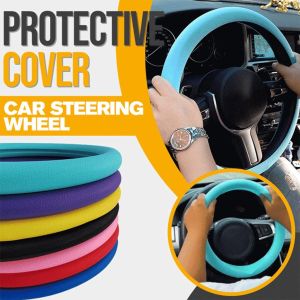 Universal Car Steering Wheel Silicone Cover Soft Wear-resistant Non-slip Steering Wheel Protective Case Car Accessories