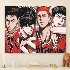 Bandai | Oil Painting Japan Anime Characters Basketball Sport Paint by Numbers Wall Art for Living Room Home Decor No Frame