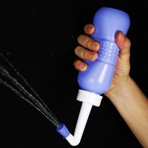 450ml Portable Handheld Travel Toilet Fresh Water Spray Sanitary Bidet Ass Flusher Personal Hygiene Purifier Toilet Bidet Bottle
