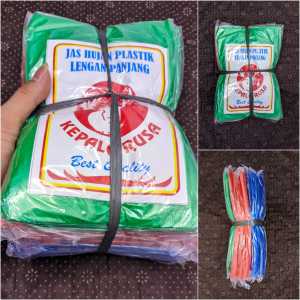 jas hujan plastik tebal ponco/atasan saja lusinan 12pcs murah cap kepala rusa ketabalan 02