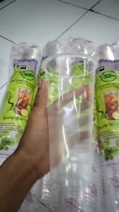 Gelas Plastik Bening Datar 220z Isi 50Pcs Gelas Slim