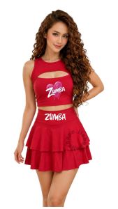 MIA Skort Dance Costume Set Fit for Women Sizes S M L 2XL