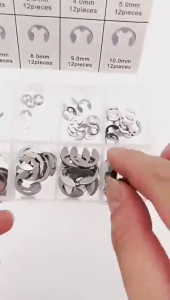 240PCS 304 Stainless Steel E-Clip Retaining Snap Ring Circlip Kit 1.5mm-10mm e-clip carabiner kit 1.5mm-10mm 304 for hardware accessories Parts