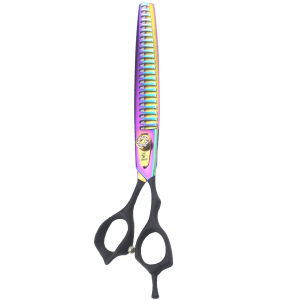 Sangelar 8 inch High-End Professional Pet Thinning Scissors Two Thinning Levels Ideal for Cat and Dog Grooming Must-Have for Professional Groomers (Includes Case)