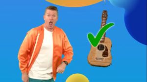 White Guitar Games Playing Pinata For Party Celebrations Party Games Playiing Crafts (40cm x 17cm x 9cm) (Comes With Pinata Stick)
