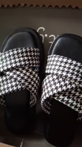 Sandal Selop Wanita Big Size Motif Tooth Ukuran Besar Widefit Jumbo Oversize 41 42 43 44