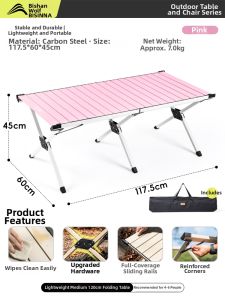 BSWOLF | Outdoor Portable Folding Table and Chair Set