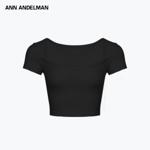 ANN ANDELMAN | Elastic Waist Short Sleeve Square Neck T-Shirt