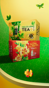 [SALE 15.12] Thùng 24 Lon Trà Ô Long Tea+ Đào Trái Cây Nhiệt Đới (320ml/lon)