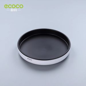 EcoCo จานผลไม้แบบหมุนได้สำหรับห้องนั่งเล่น จานใส่ผลไม้แบบลำลอง จานใส่ผลไม้แบบโมเดิร์นสีพื้น สไตล์เหนือกว่า อุปกรณ์สำหรับครอบครัว